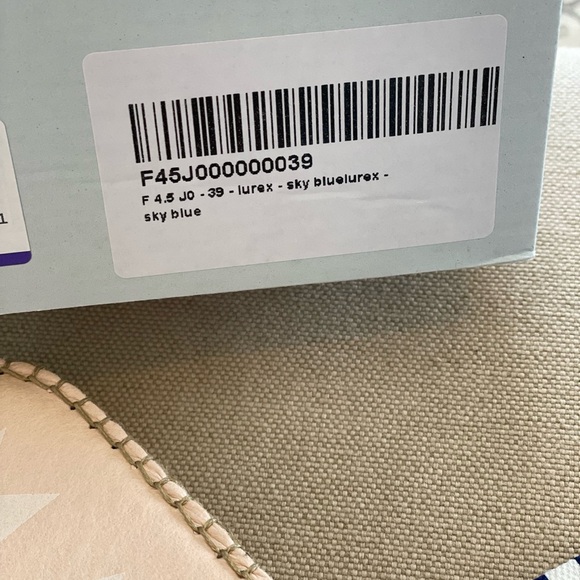 MANEBI Bow-embellished Lurex Metallic Espadrille Slides Women’s Sz 39 (US 9) NEW - Picture 8 of 10